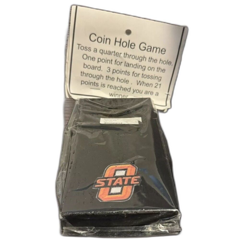 Oklahoma State Cowboys Coin Hole Game Mini Tabletop Cornhole Quarter Toss New
